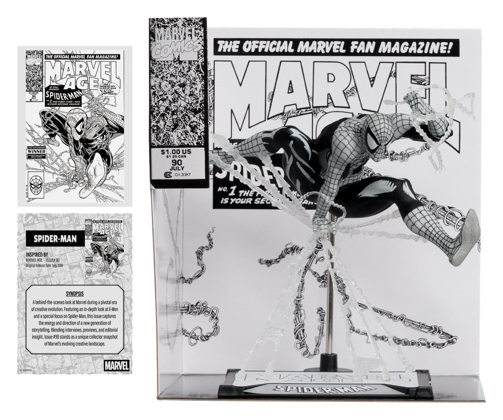 Marvel Estatua PVC 1/10 Spider-Man (Marvel Age #90) (Line Art) 18 cm