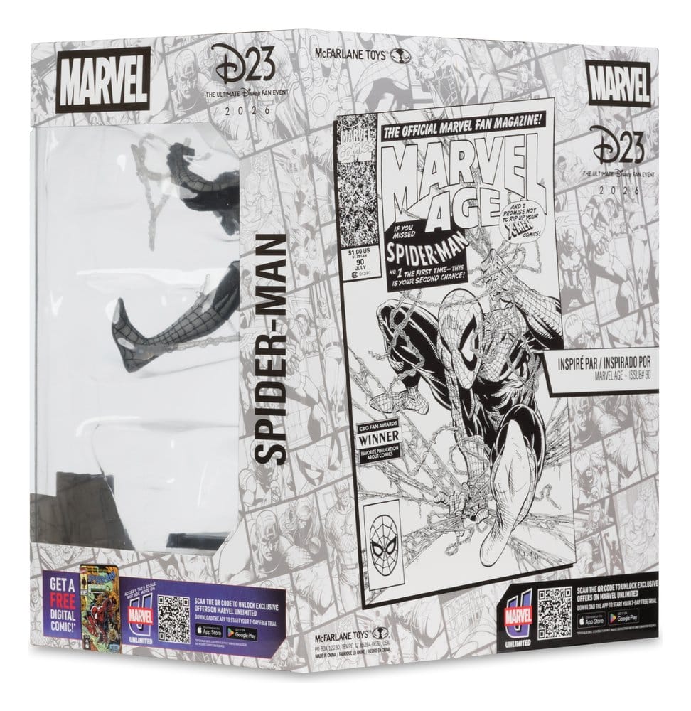 Marvel Estatua PVC 1/10 Spider-Man (Marvel Age #90) (Line Art) 18 cm