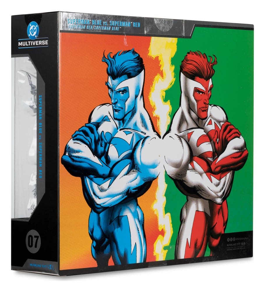 DC Multiverse pack de 2 Figuras Superman Blue vs. Superman Red (Gold Label) 18 cm