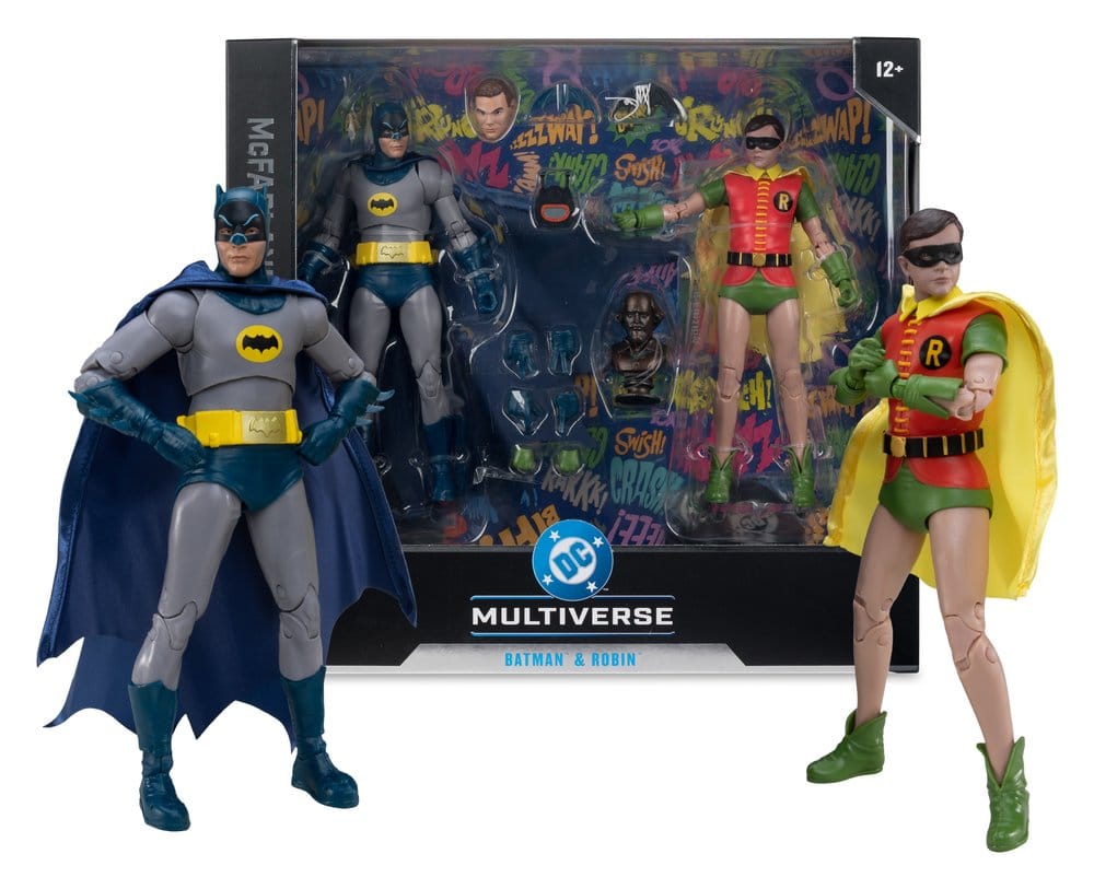DC MCFARLANE COLLECTOR ED BATMAN 1966 BATMAN AND ROBIN 2‑PK ACTION Figura
