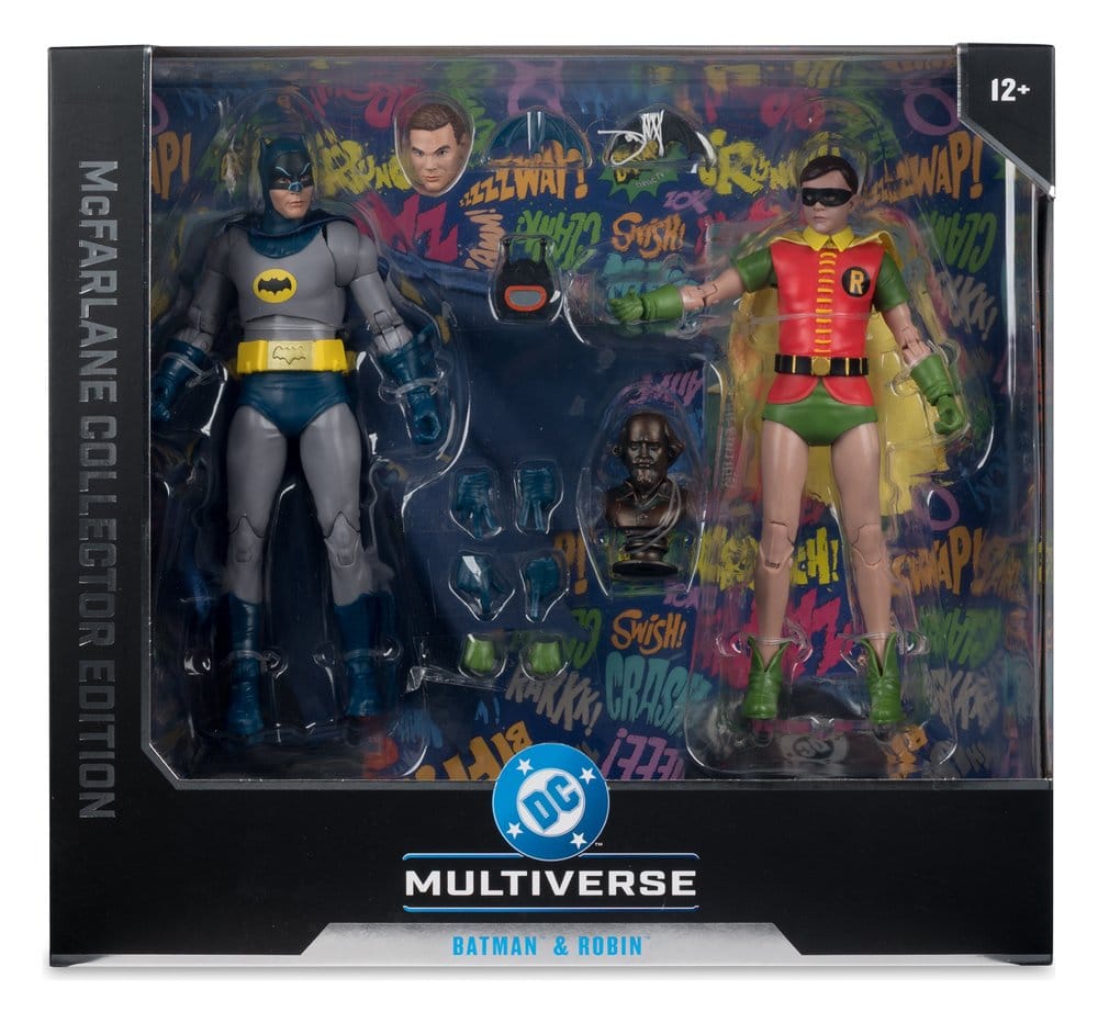 DC MCFARLANE COLLECTOR ED BATMAN 1966 BATMAN AND ROBIN 2‑PK ACTION Figura
