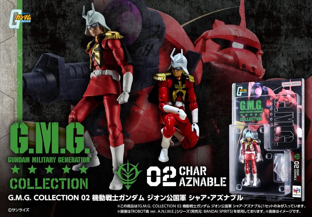 Mobile Suit Gundam G.M.G. Collection Figura de Ação 02 Principality of Zeon Char Aznable 10 cm