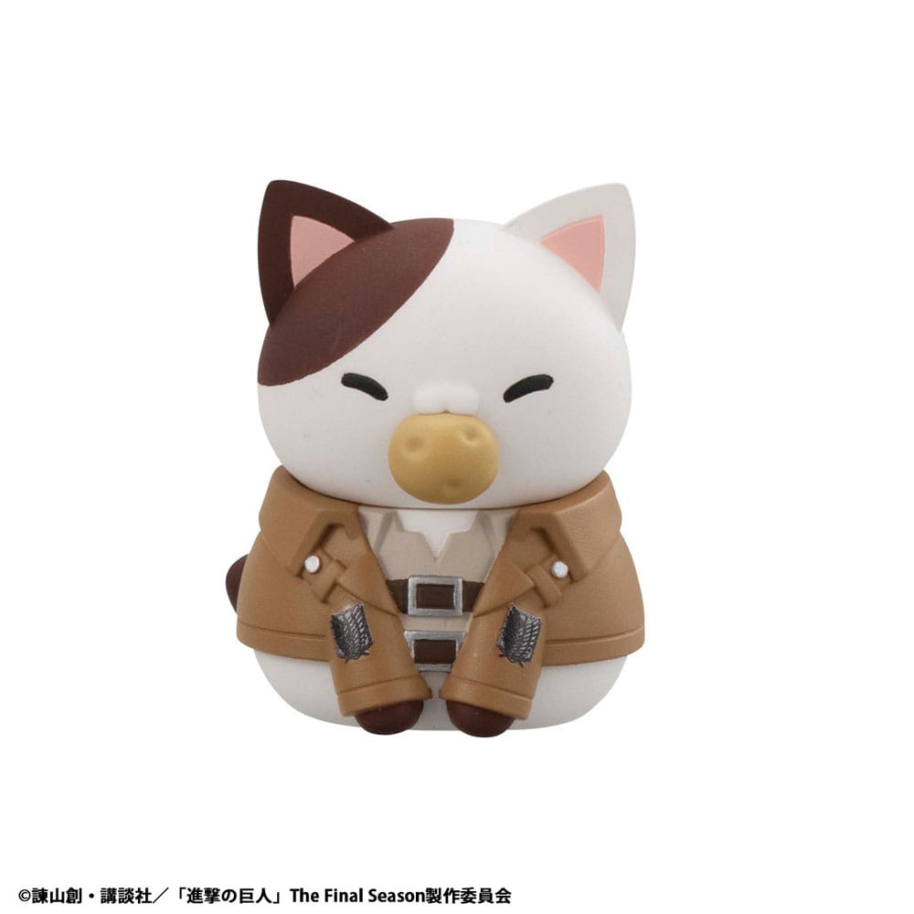 Attack on Titan Mega Cat Project Figuras Mini Attack on Tinyan Gathering Scout Regiment danyan! 3 cm Blind Box Expositor (8) (Repeat)