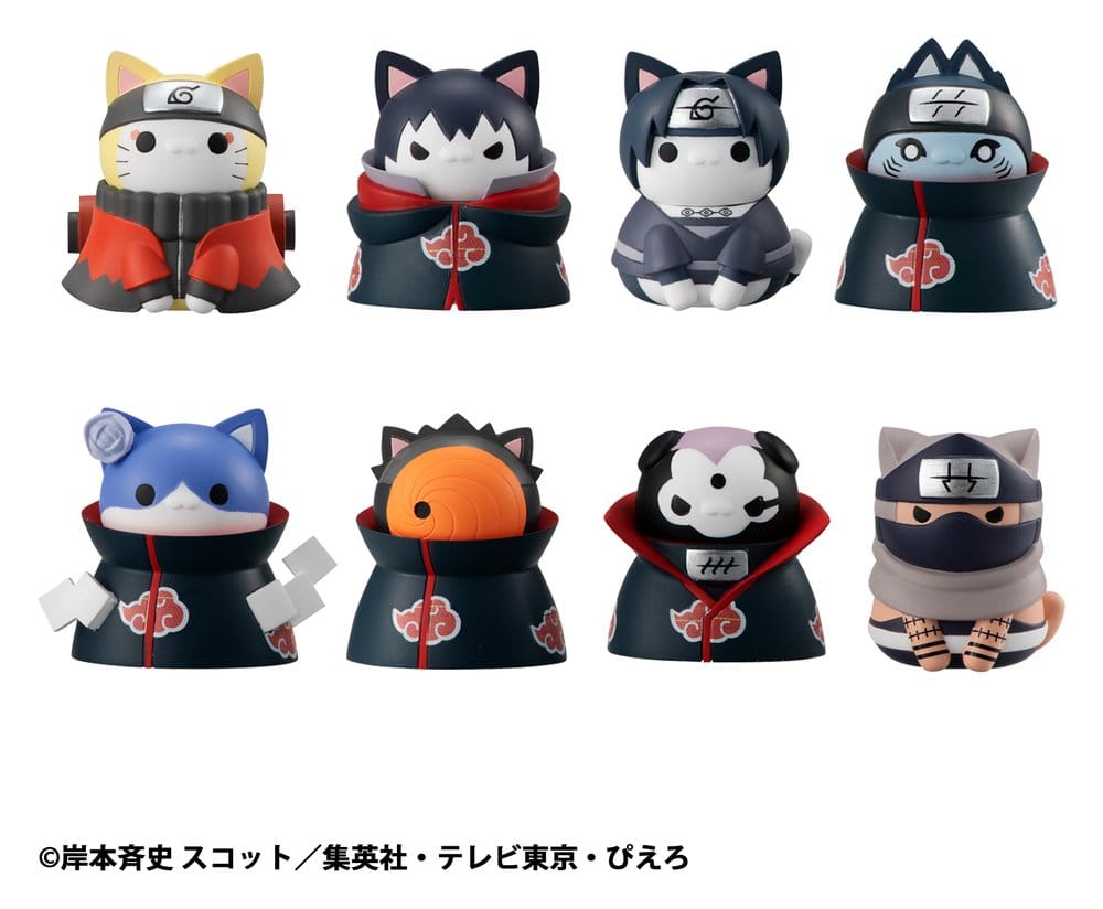 Naruto Shippuden Mega Cat Project Figuras Defense Battle of Village of Konoha! 3 cm Nyaruto! Caixas Surpresas Sortidas (8) (re-run)