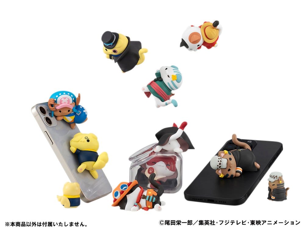 One Piece Mega Cat Project Figuras Egghead NyanPieceNyan! Stickie! 3 cm Sortidas (8)