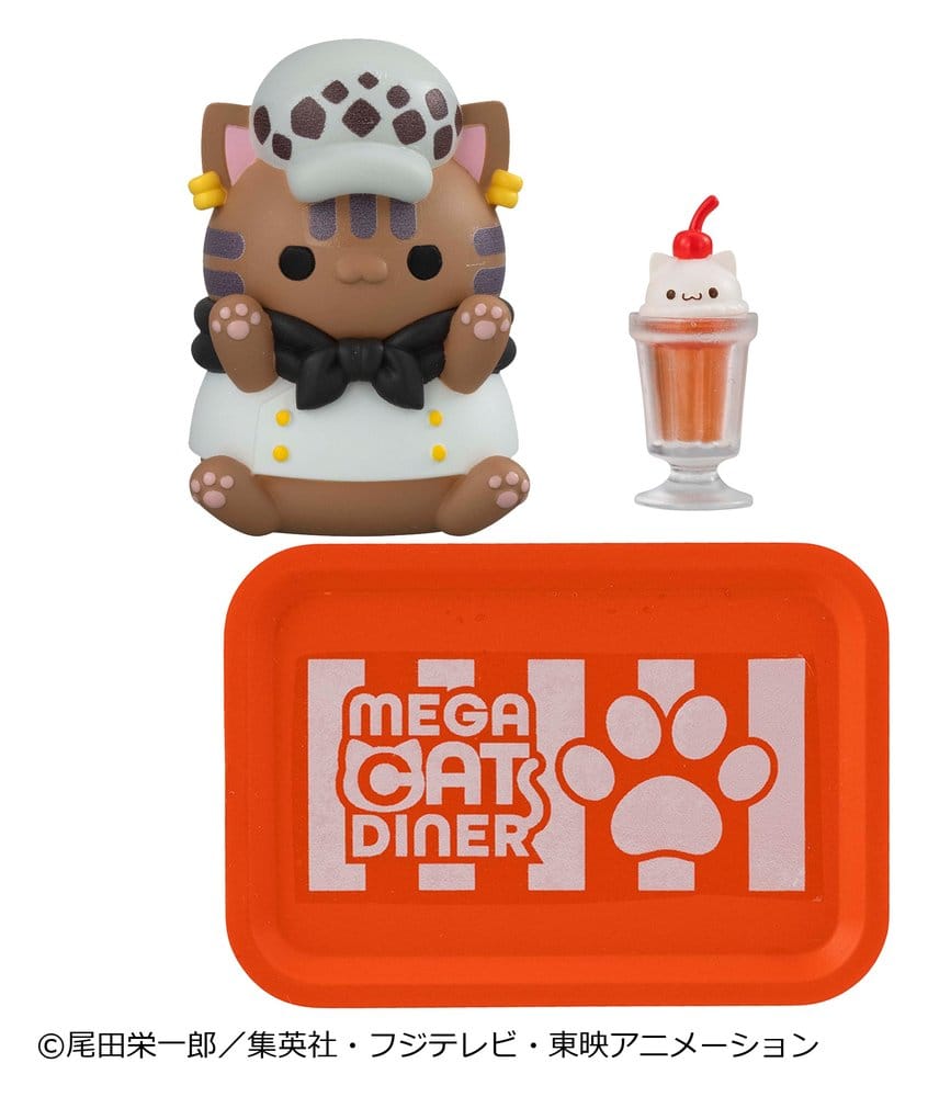 One Piece Mega Cat Project Figuras Mini NyanPieceNyan! Diner! 3 cm Blind Box Expositor (6)