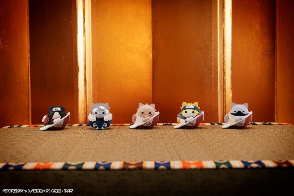 Naruto Shippuden Mega Cat Project Nyaruto! Figuras Mini The bond between master and disciple ver. Blind Box Surtido (8) (Repeat)