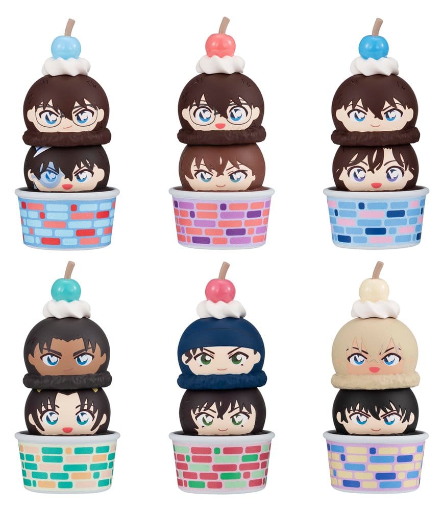 Detective Conan Tsumichen Stack up &amp; Change Figuras Mini 8 cm Blind Box Surtido (6) (with gift) Frikytopia