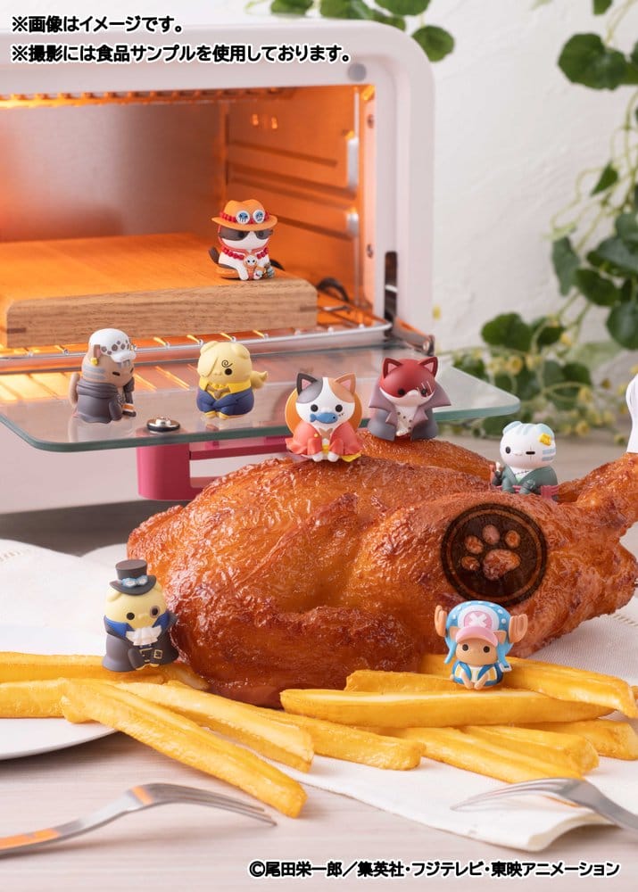 One Piece Mega Cat Project Figuras Mini NyanPieceNyan! I'm gonna be king of Paw-rates!! Blind Box Surtido (8) (Repeat)