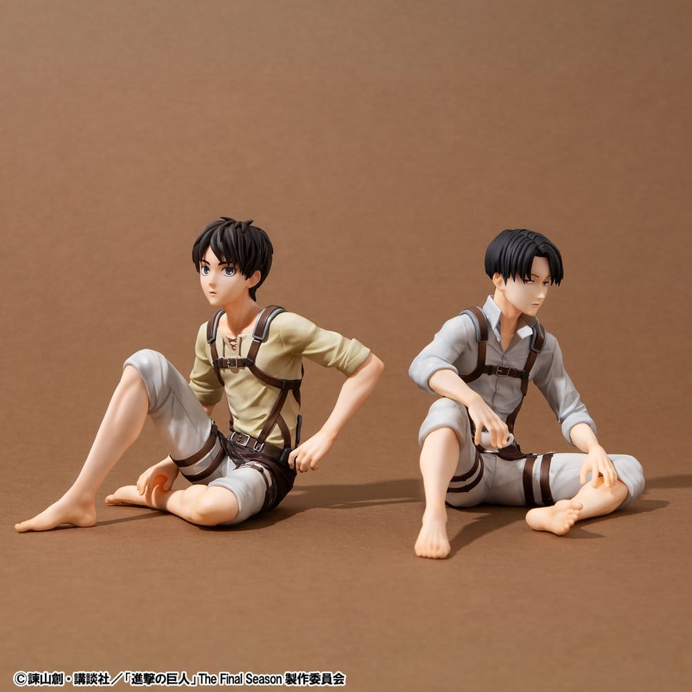 Attack on Titan Pack de 2 Figuras PVC G.E.M. Series Eren Yeager & Squad Captain Levi Palm Size Frikytopia