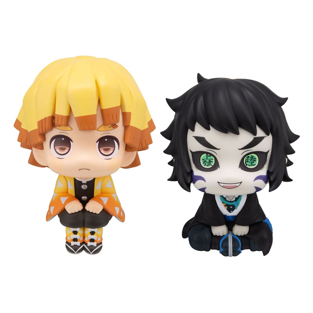 Demon Slayer: Kimetsu no Yaiba Pack de 2 Figuras PVC Look Up Zenitsu Agatsuma Grumpy Ver. & Kaigaku 11 cm (com presente)