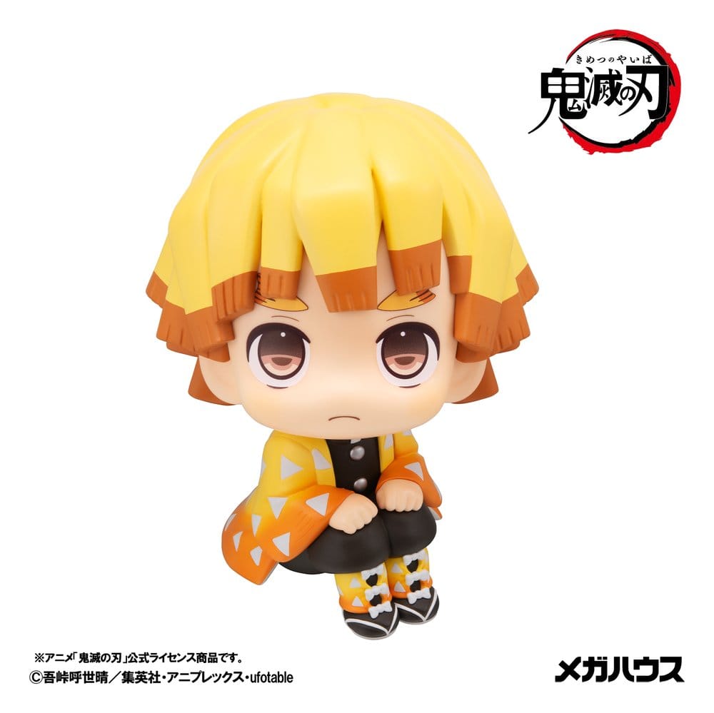 Demon Slayer: Kimetsu no Yaiba Pack de 2 Figuras PVC Look Up Zenitsu Agatsuma Grumpy Ver. & Kaigaku 11 cm (com presente)