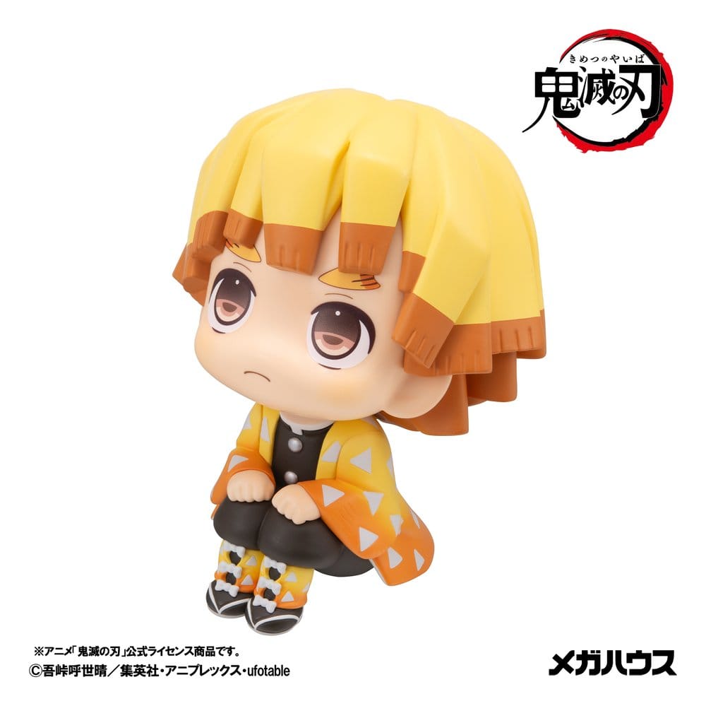 Demon Slayer: Kimetsu no Yaiba Pack de 2 Figuras PVC Look Up Zenitsu Agatsuma Grumpy Ver. & Kaigaku 11 cm (com presente)