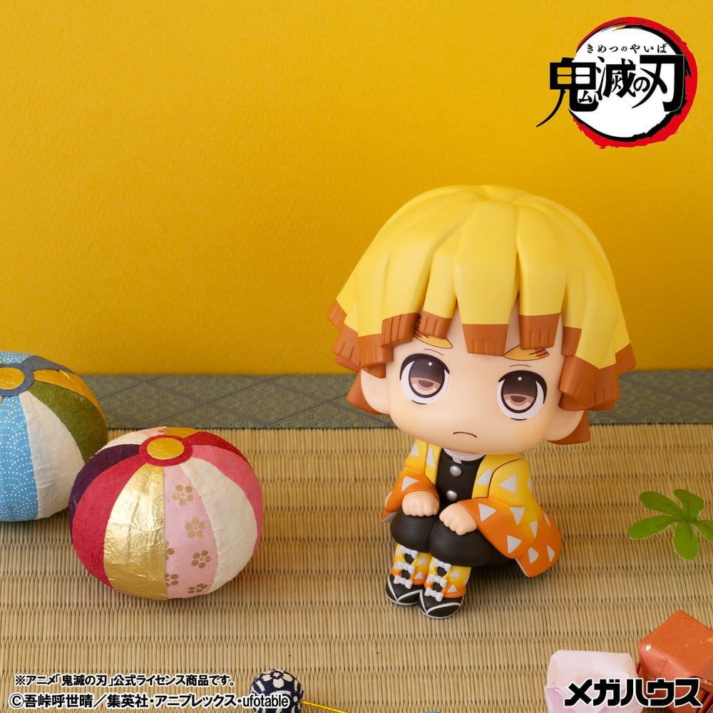 Demon Slayer: Kimetsu no Yaiba Pack de 2 Figuras PVC Look Up Zenitsu Agatsuma Grumpy Ver. & Kaigaku 11 cm (com presente)