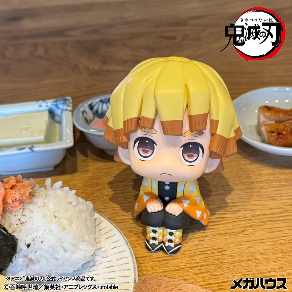 Demon Slayer: Kimetsu no Yaiba Pack de 2 Figuras PVC Look Up Zenitsu Agatsuma Grumpy Ver. & Kaigaku 11 cm (com presente)
