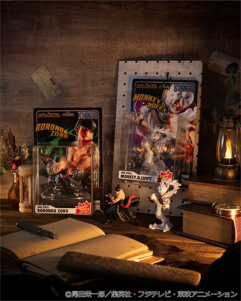 One Piece Wallstar Pack de 2 Figuras PVC Monkey D. Luffy Gear Fifth & Roronoa Zoro (com presente) 10 cm