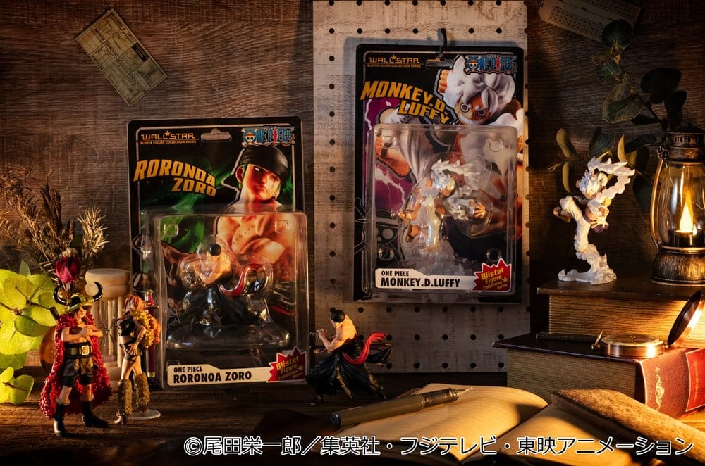 One Piece Wallstar Pack de 2 Figuras PVC Monkey D. Luffy Gear Fifth & Roronoa Zoro (com presente) 10 cm