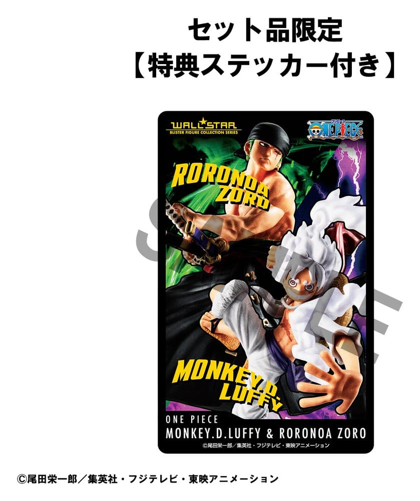 One Piece Wallstar Pack de 2 Figuras PVC Monkey D. Luffy Gear Fifth & Roronoa Zoro (com presente) 10 cm