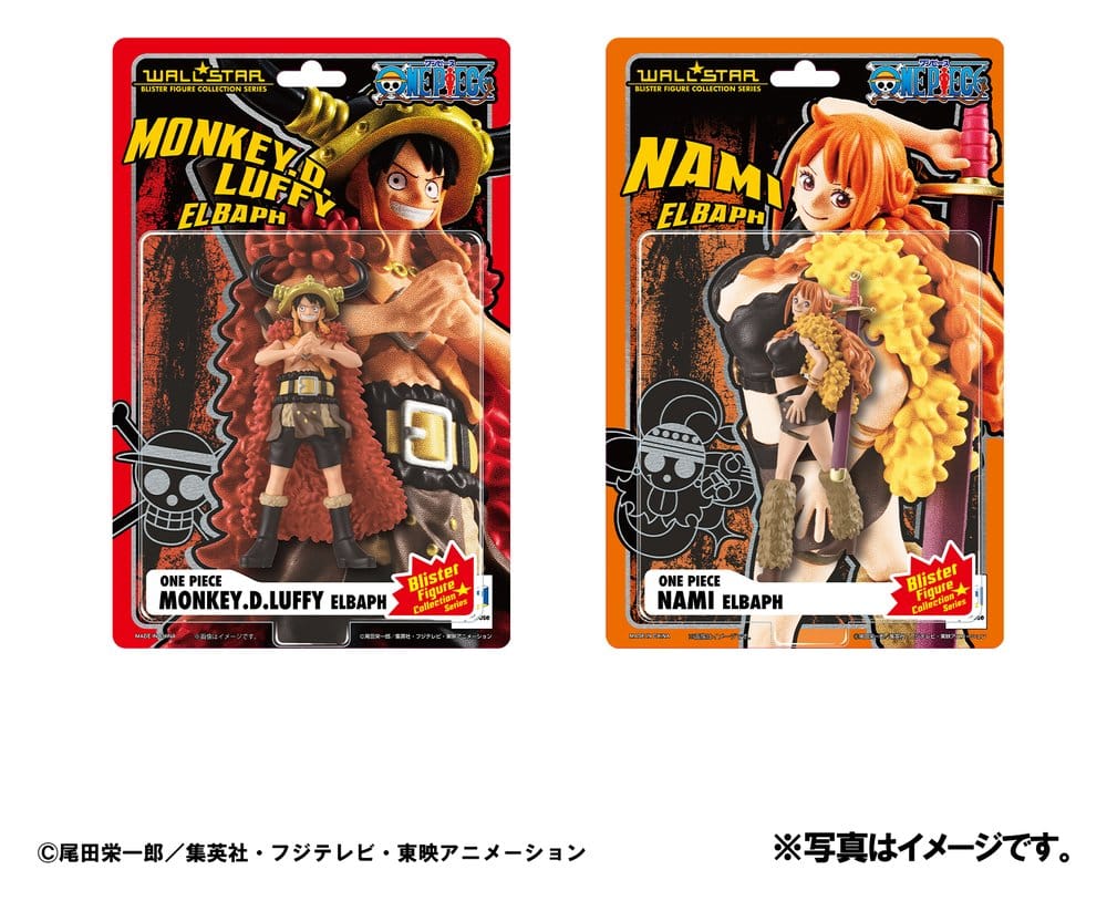 One Piece WALLSTAR Pack de 2 Figuras PVC Monkey D. Luffy & Nami Ver. Elbaph 11 cm (with gift)