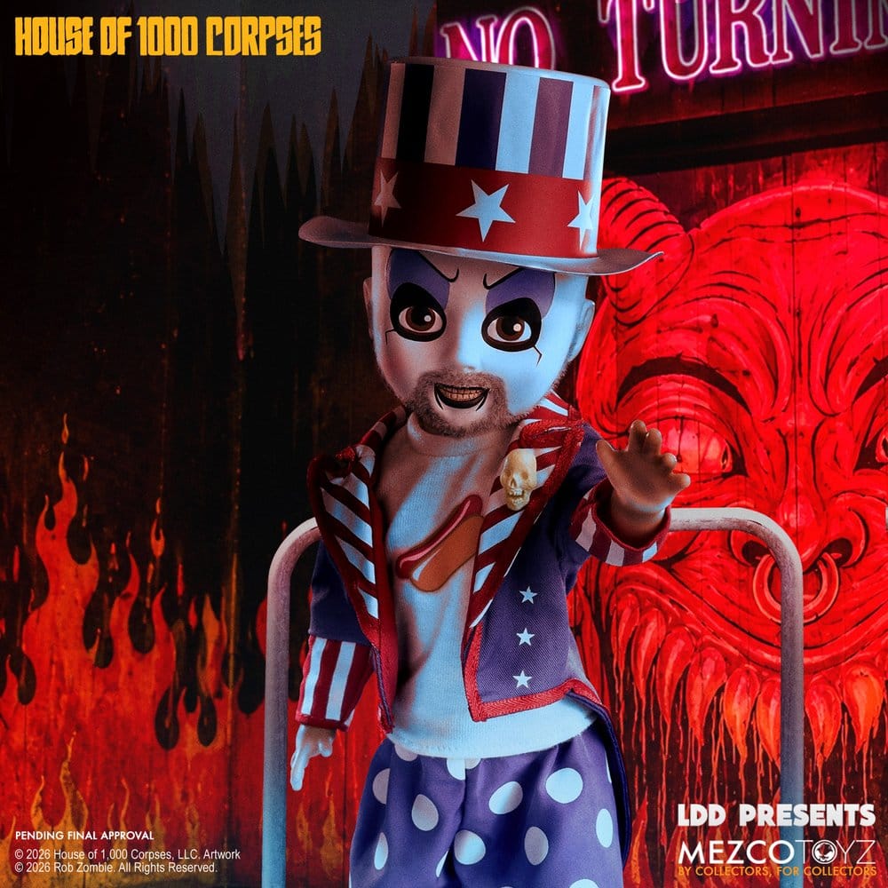 La casa de los 1000 cadáveres LDD Presents Muñeco Captain Spaulding 25 cm