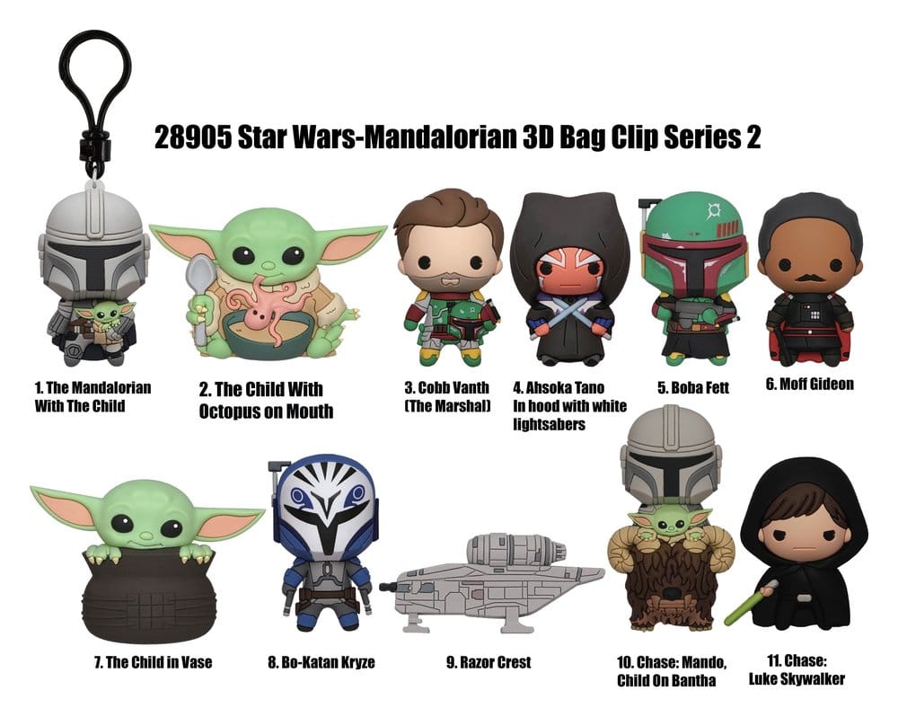 Star Wars Mandalorian 3D Colgantes PVC Series 2 Expositor (24)