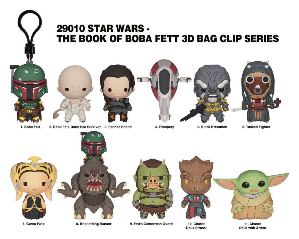 Star Wars: El libro de Boba Fett 3D Colgantes de PVC Serie 1 Expositor (24)