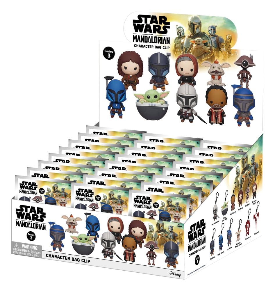 Star Wars The Mandalorian 3D Colgantes de PVC Serie 3 Blind Bag Display (24) Frikytopia