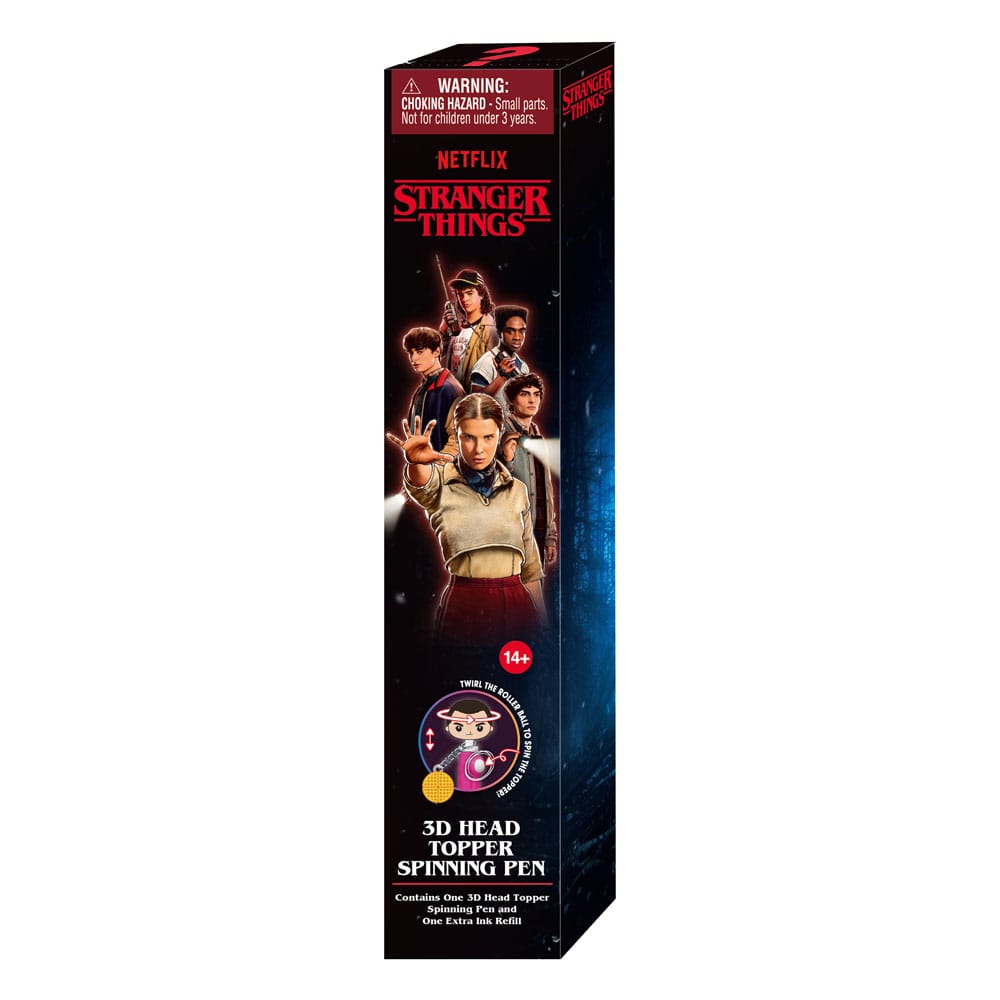 Stranger Things Bolígrafos 3D Head Topper Spinning Pen Blind Box Expositor (16)