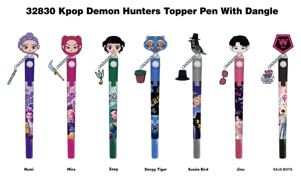 K-Pop Demon Hunter Bolígrafos con Topper 3D Expositor (16)