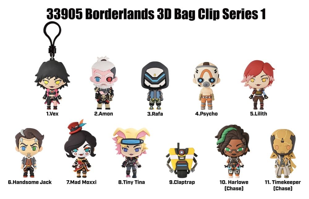 Borderlands 3D Colgantes de PVC Serie 1 Blind Bag Display (24)