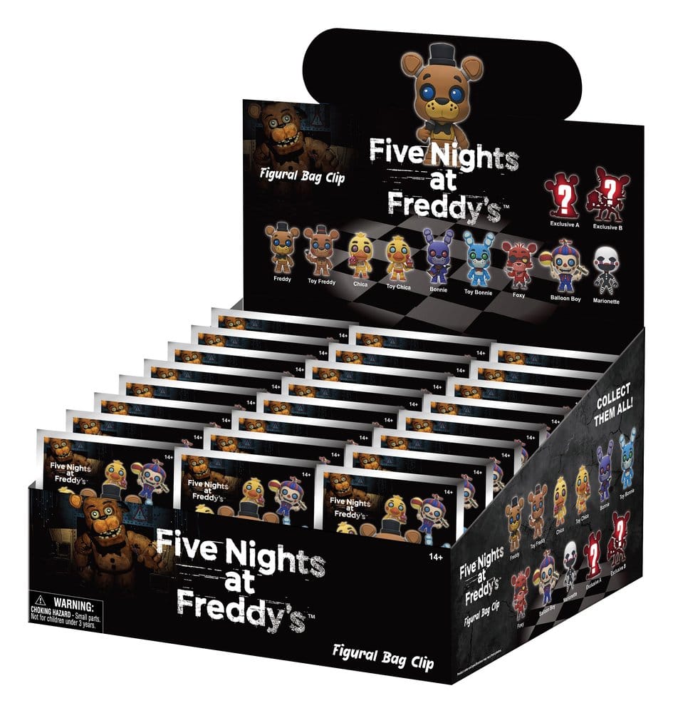 Five Nights at Freddy's 3D Colgantes de PVC Serie 1 Expositor (24) Frikytopia