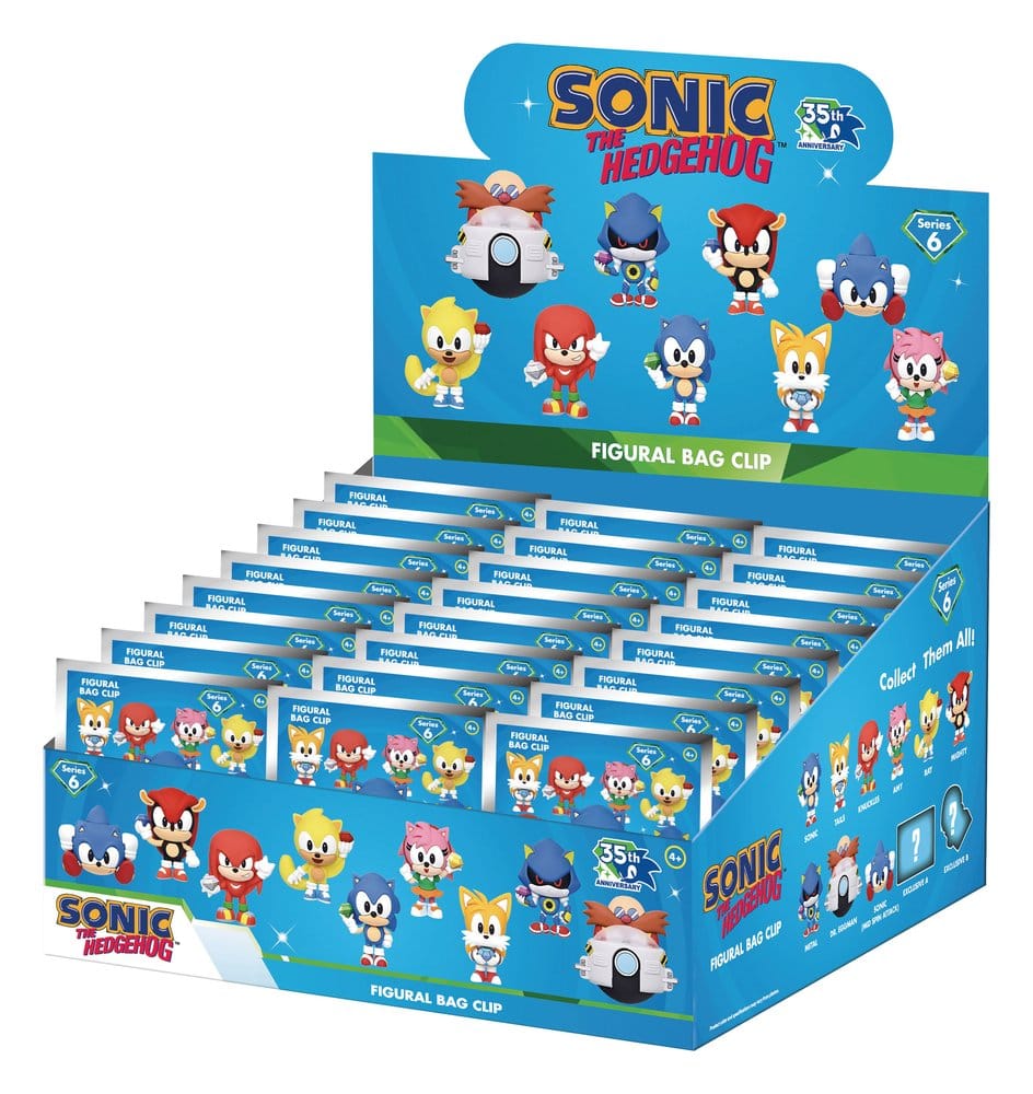 Sonic the Hedgehog 3D Colgantes de PVC Serie 6 Expositor (24)