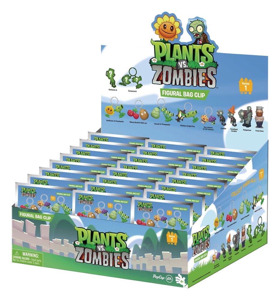 Plants vs. Zombies 3D Colgantes Peluche Serie 1 Expositor (24) Frikytopia