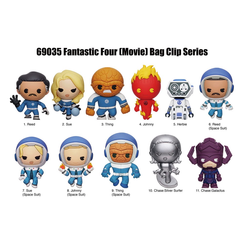 Fantastic Four Colgantes PVC 3D Película Expositor (24) Frikytopia