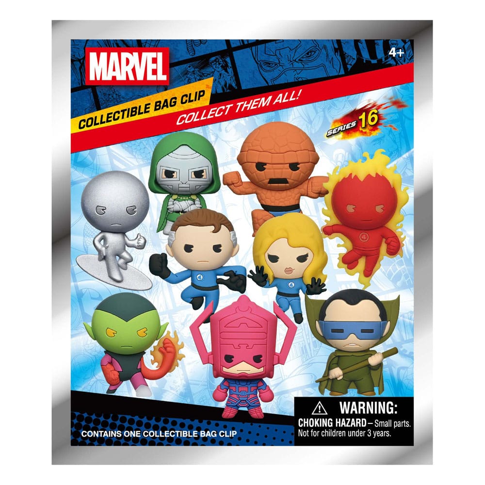 Marvel – Fantastic Four Classic Porta-chaves 3D PVC Série 1 Blind Bag Expositor (24)