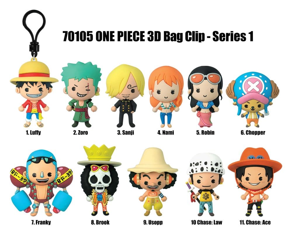One Piece 3D Colgantes PVC Serie 1 Expositor (24)