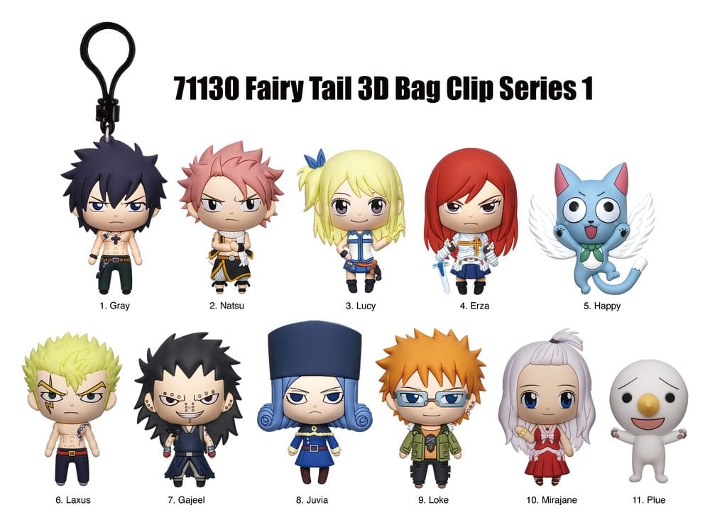 Fairy Tail 3D Colgantes Peluche Serie 1 Expositor (24)
