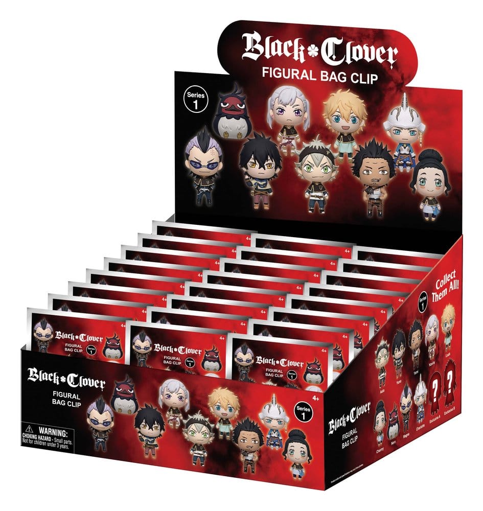 Black Clover 3D Colgantes PVC Serie 1 Expositor (24) Frikytopia