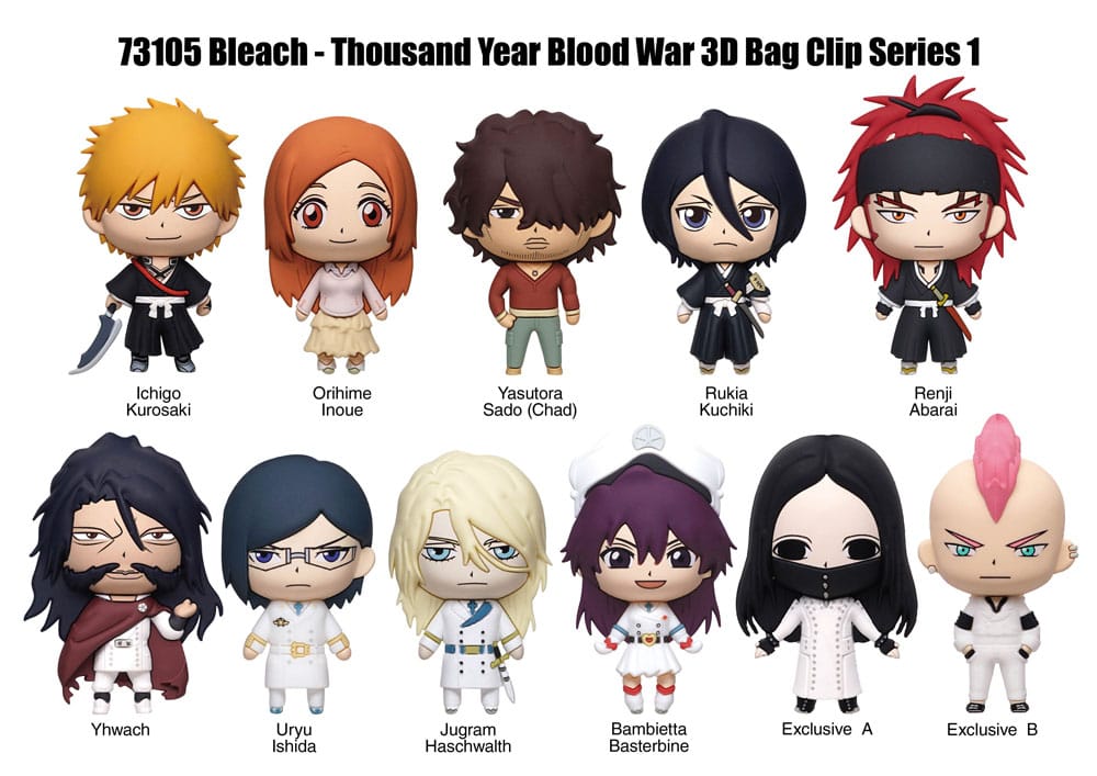 Bleach Thousand-Year Blood War 3D Colgantes Peluche Expositor Serie 1 (24)