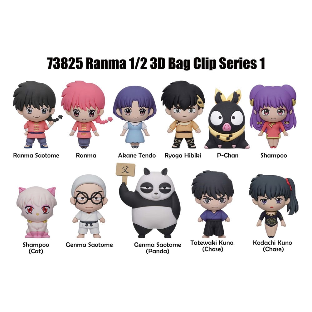 Ranma 1/2 Colgantes PVC 3D Series 1 Expositor (24) Frikytopia