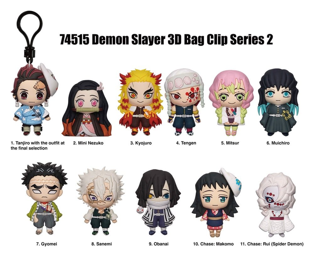 Demon Slayer: Kimetsu no Yaiba Colgantes PVC Series 2 Expositor (24)