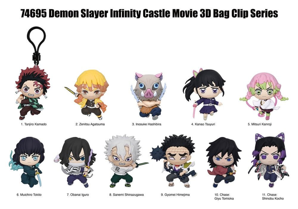 Demon Slayer 3D Colgantes Peluche Infinity Castle Serie 1 Expositor (24)