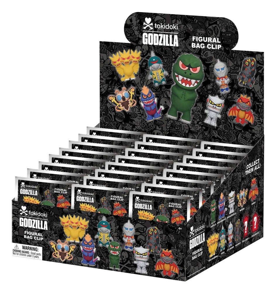 Tokidoki x Godzilla 3D Colgantes PVC Expositor (24) Frikytopia