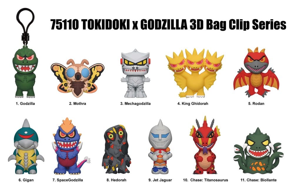 Tokidoki x Godzilla 3D Colgantes PVC Expositor (24)