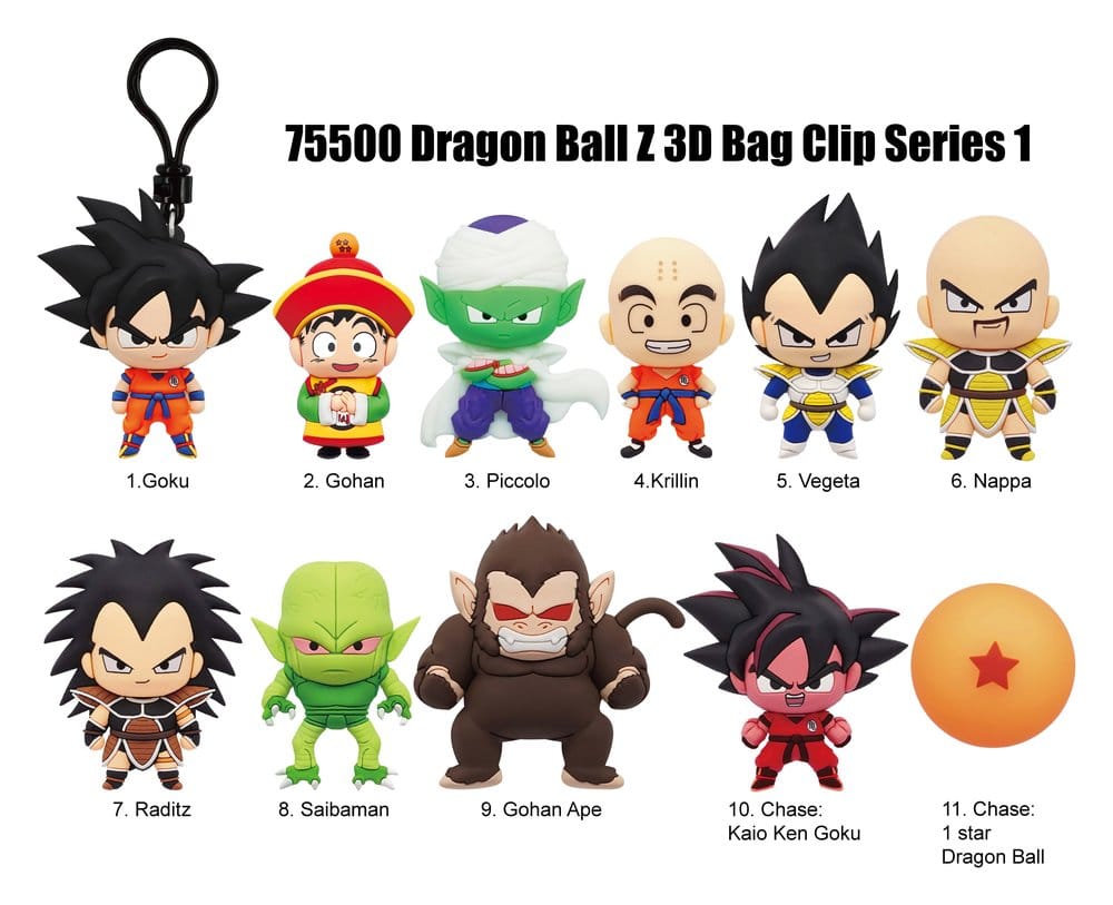 Dragon Ball Z Colgantes PVC 3D Serie 1 Expositor (24)