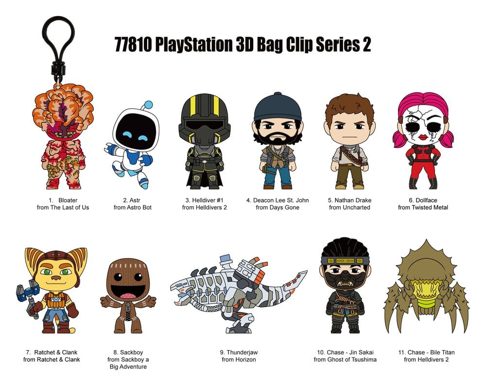 Sony PlayStation Colgantes para Bolso de PVC 3D Serie 2 Expositor (24)