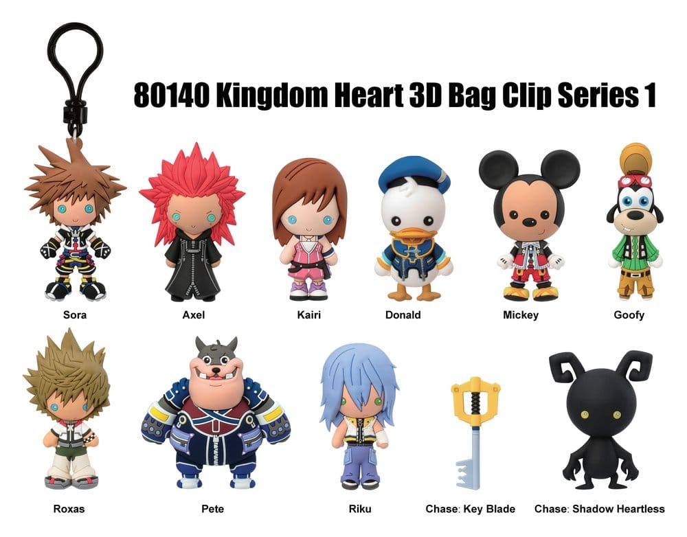 Kingdom Hearts Porta-chaves 3D PVC Série 1 Blind Bag Expositor (24)