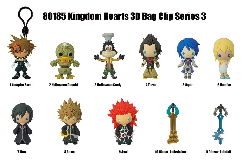 Kingdom Hearts 3D Colgantes PVC Series 3 Expositor (24)