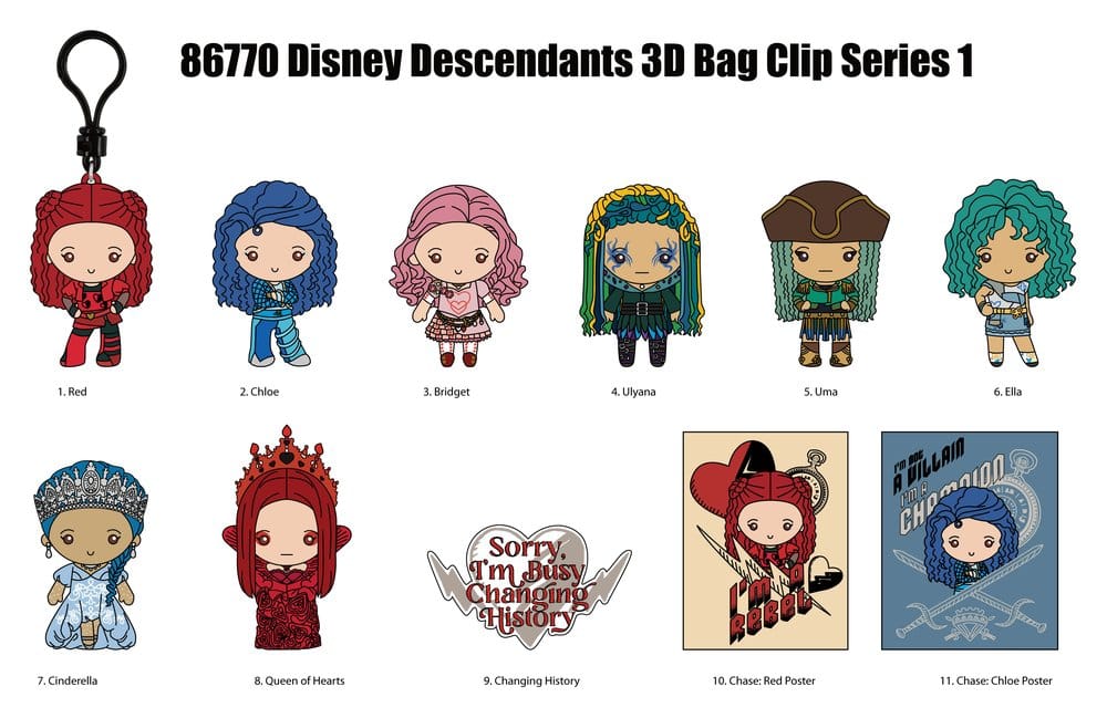 Descendants 3D Colgantes de PVC Serie 1 Expositor (24)