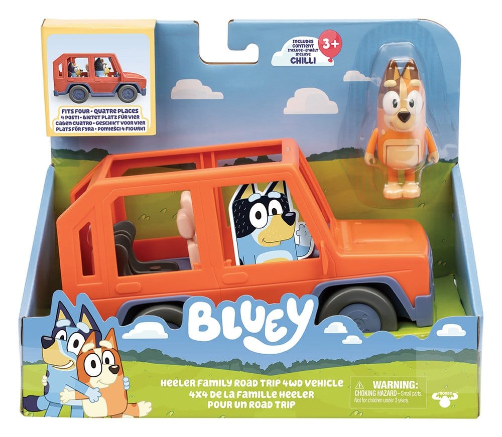Bluey Pack de Figuras Heeler Family Road Trip Frikytopia